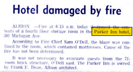 Parker Inn Hotel (Munger Place Apartments) - 1969 Fire (newer photo)